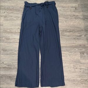 Women’s Navy Wide Leg Trouser
